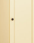 36" Yellow Solid Wood Adjustable Three Tier Library Bookcase with One Door