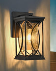 Black Transparent LED Outdoor Hanging Light