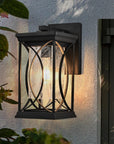 Black Transparent LED Outdoor Hanging Light