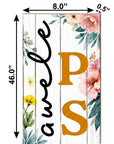 46" Orange Black And White Solid Wood Welcome Peeps Easter Porch Sign