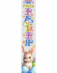 46" Lime Green Blue And White Solid Wood Happy Easter Porch Sign