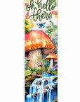 36" Orange White And Green Solid Wood Oh Hello There Porch Sign