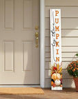 46" Orange Yellow And White Solid Wood Hey There Pumpkin Porch Sign