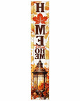 46" Dark Brown White And Orange Solid Wood Home Sweet Home Porch Sign