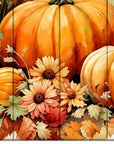 46" Navy Blue White And Brown Solid Wood Hello Autumn Porch Sign