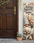 36" Gray Off White And Black Solid Wood Home Sweet Home Porch Sign