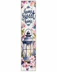 36" Pink Navy Blue And White Solid Wood Home Sweet Home Porch Sign