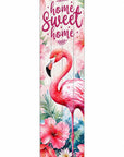36" Green Hot Pink And White Solid Wood Home Sweet Home Flamingo Porch Sign
