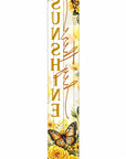46" Yellow White And Green Solid Wood Hello Sunshine Porch Sign