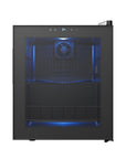 20" X 17" Clear and Black Metal Single Compartment Can Beverage Refrigerator
