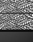 73" X 47" Black Botanical Galvanized Metal Rectangular Planter Box