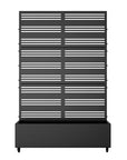 73" X 47" Black Striped Galvanized Metal Rectangular Planter Box
