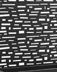 73" X 47" Black Geometric Galvanized Metal Rectangular Planter Box