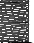 73" X 35" Black Geometric Galvanized Metal Rectangular Planter Box