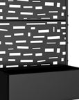 73" X 35" Black Geometric Galvanized Metal Rectangular Planter Box