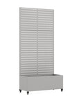 73" X 35" Gray Striped Galvanized Metal Rectangular Planter Box
