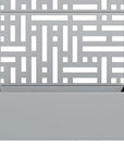 Set of Two Gray Geometric Galvanized Metal Rectangular Planter Box