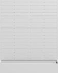 Set of Two White Striped Galvanized Metal Rectangular Planter Box