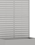 Set of Two Gray Striped Galvanized Metal Rectangular Planter Box