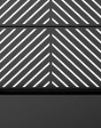 Set of Two Black Striped Galvanized Metal Oval Planter Box