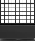 Set of Two Black Geometric Galvanized Metal Oval Planter Box