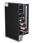 34" X 6" Silver and Black Metal Single Compartment Wine Refrigerator