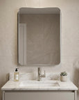 36" Silver Aluminum Framed Bathroom Vanity Mirror