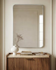 36" Silver Aluminum Framed Bathroom Vanity Mirror