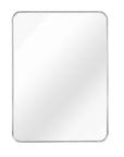 36" Silver Aluminum Framed Bathroom Vanity Mirror