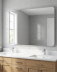 40" X 30" Silver Aluminum Framed Bathroom Vanity Mirror