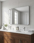 40" X 30" Silver Aluminum Framed Bathroom Vanity Mirror