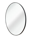 32" Black Aluminum Round Framed Bathroom Vanity Mirror