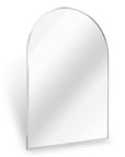 36" X 24" Silver Aluminum Arch Framed Bathroom Vanity Mirror