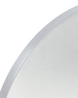 36" X 24" Silver Aluminum Arch Framed Bathroom Vanity Mirror