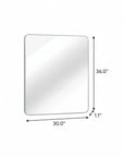 36" X 30" Silver Aluminum Framed Full Length Hanging Mirror