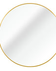 30" Gold Aluminum Round Framed Bathroom Vanity Mirror