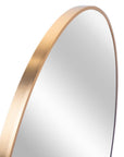 30" Gold Aluminum Round Framed Bathroom Vanity Mirror