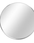 39" X 39" Silver Aluminum Round Framed Bathroom Vanity Mirror