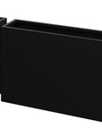 Set of Two Black Metal Rectangular Pot Planter
