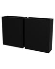 Set of Two Black Metal Rectangular Pot Planter