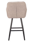 31" Beige Aluminum Swivel Outdoor Bar Height Chair
