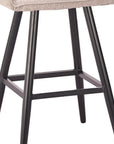 31" Beige Aluminum Swivel Outdoor Bar Height Chair