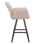 31" Beige Aluminum Swivel Outdoor Bar Height Chair