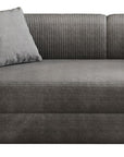 79" Blue Corduroy Convertible Futon Sleeper Sofa With Toss Pillows