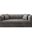 79" Blue Corduroy Convertible Futon Sleeper Sofa With Toss Pillows