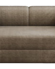 79" Camel Corduroy Convertible Futon Sleeper Sofa With Toss Pillows