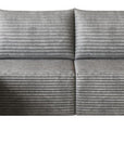 Gray Corduroy Modular L Shaped Sofa and Chaise Sectional