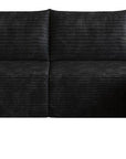 Black Corduroy Modular L Shaped Sofa and Chaise Sectional