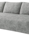 Gray Corduroy Modular L Shaped Sofa and Chaise Sectional