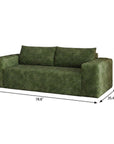 79" Green Corduroy Modular Sofa